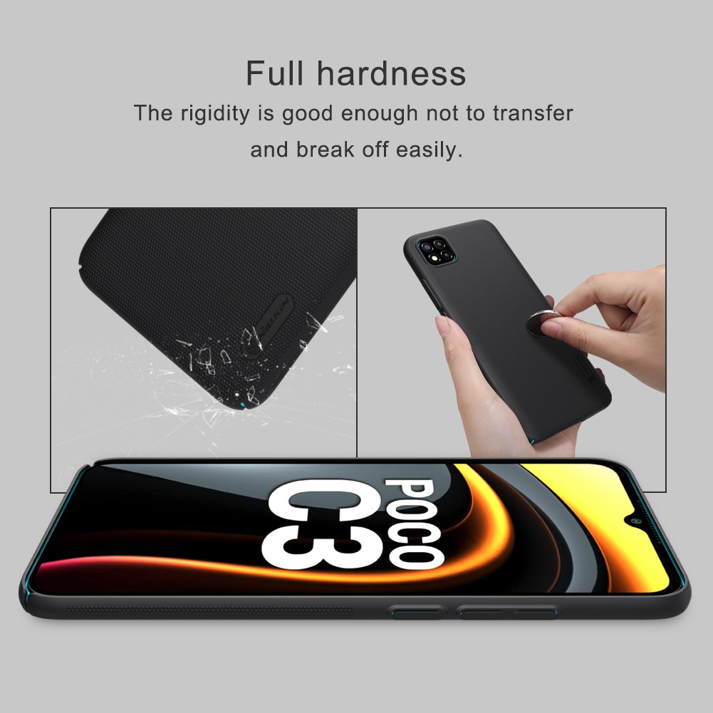 Hard Case Xiaomi Poco C3 Nillkin Frosted Shield Casing Original