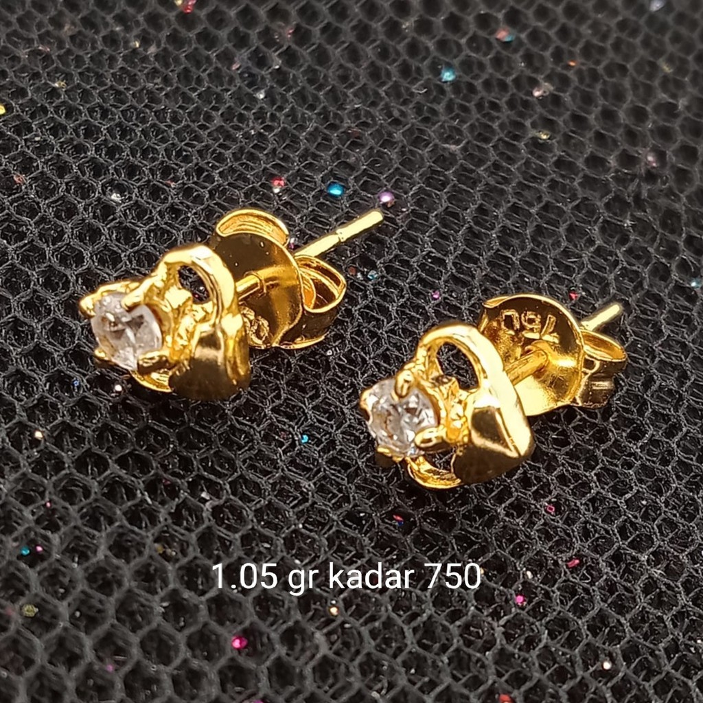 New Anting Emas 17K - 1.05 gr Kadar 750 - 1634