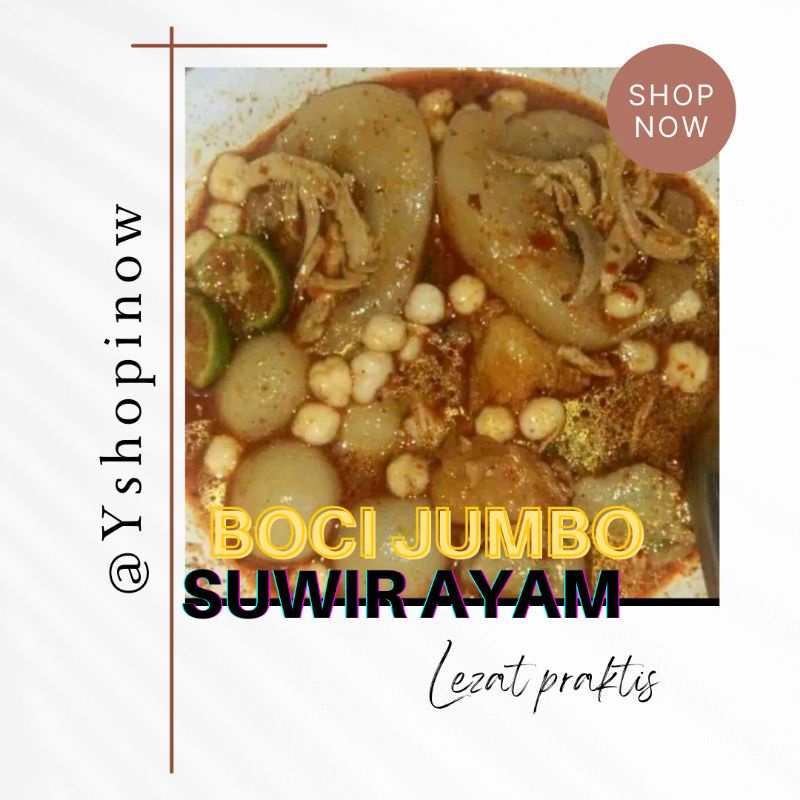 

Boci jumbo ayam suwir isian melimpah free jeruk nipis jeruk limau