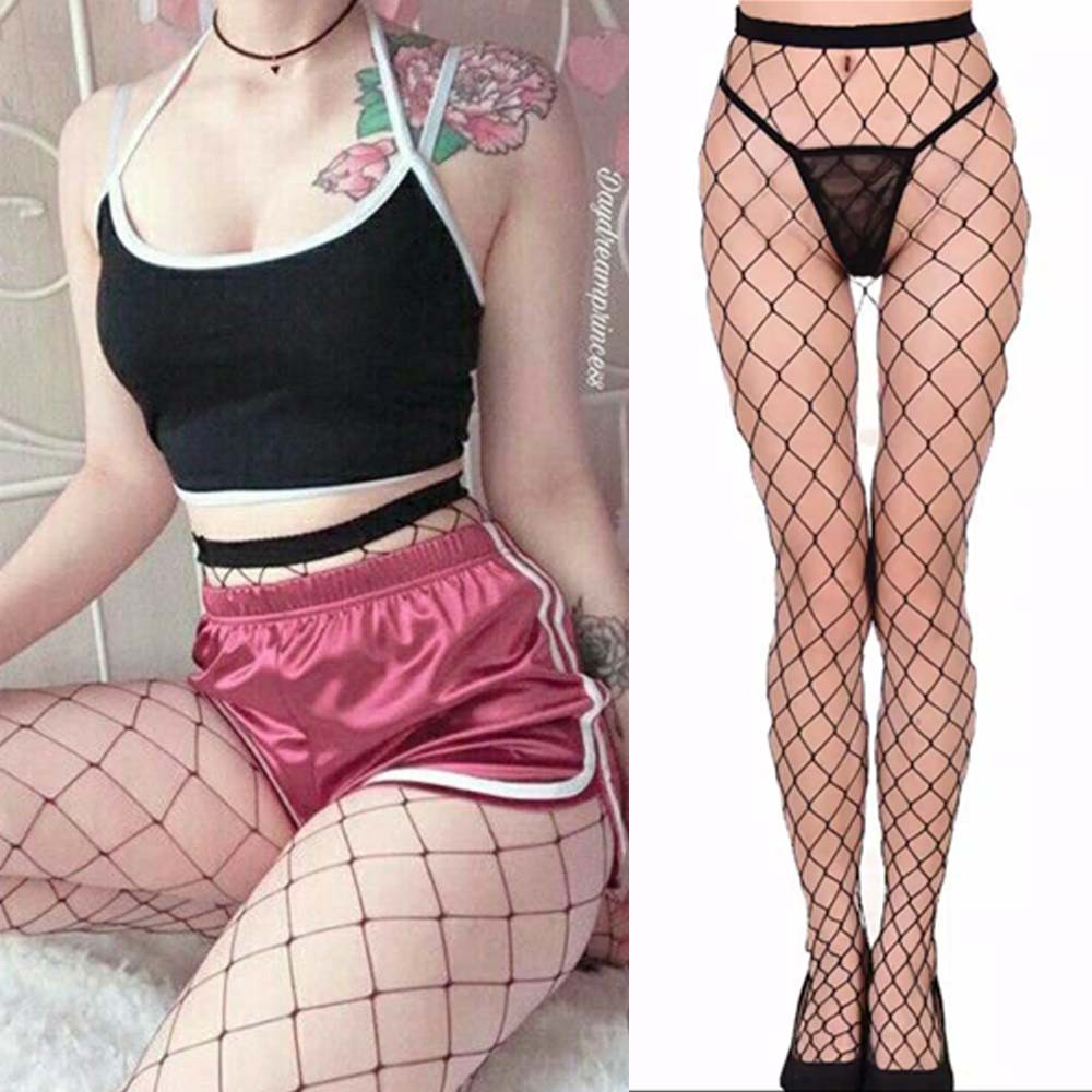 PH-01 BLACK velvet net fishnet stocking jala jaring net sexy pantyhose