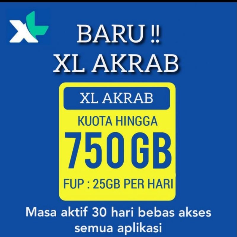 Kartu Perdana Xl Akrab 32Gb [ promo ]