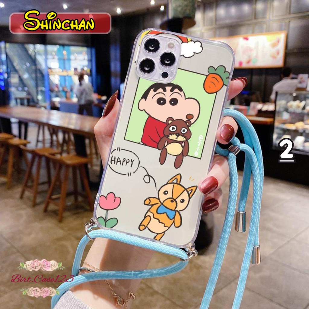 Softcase Slingcase Lanyard Bening SHINCHAN Samsung A70 A70s A71 M20 M30 M30s M21 M31 F41 BC4492