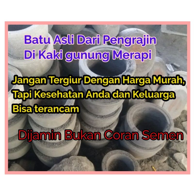 Lumpang Batu Besar Asli - 100 % Original - 1set