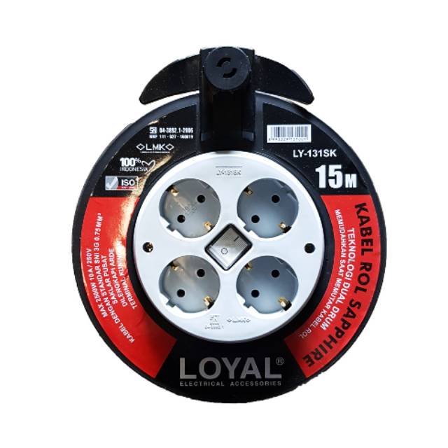 LY-131SK 15M Loyal Sapphire PREMIUM HEAVY DUTY Kabel Box Arde 15M  / Box Kabel / Kabel Rol / Stop Kontak / Colokan / Kabel Gulung