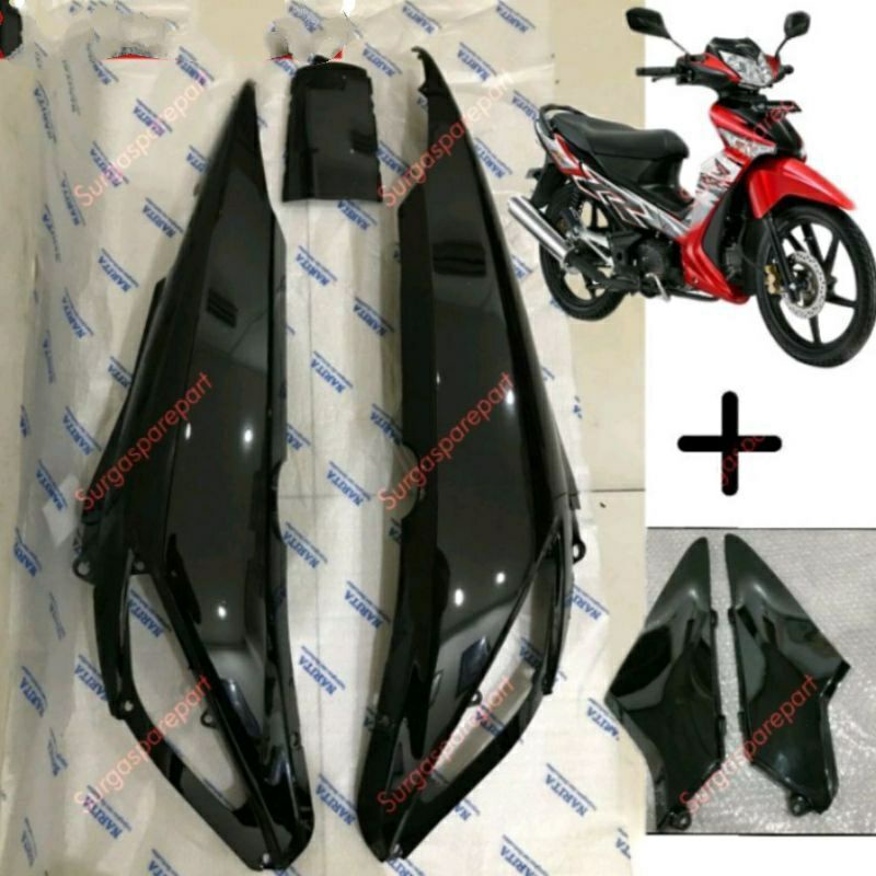 cover body belakang body kanan kiri supra x 125 lama 125 batman tahun 2006-2010 plus box aki