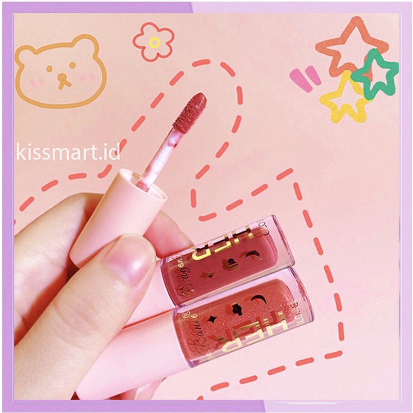 HER Lip Glow Glitter Lipstik Liquid Cair 8 Warna Waterproof Lipstick Berfungsi Membuat Kelopak Mata Langsung Cetar Dan Berkilau XX035