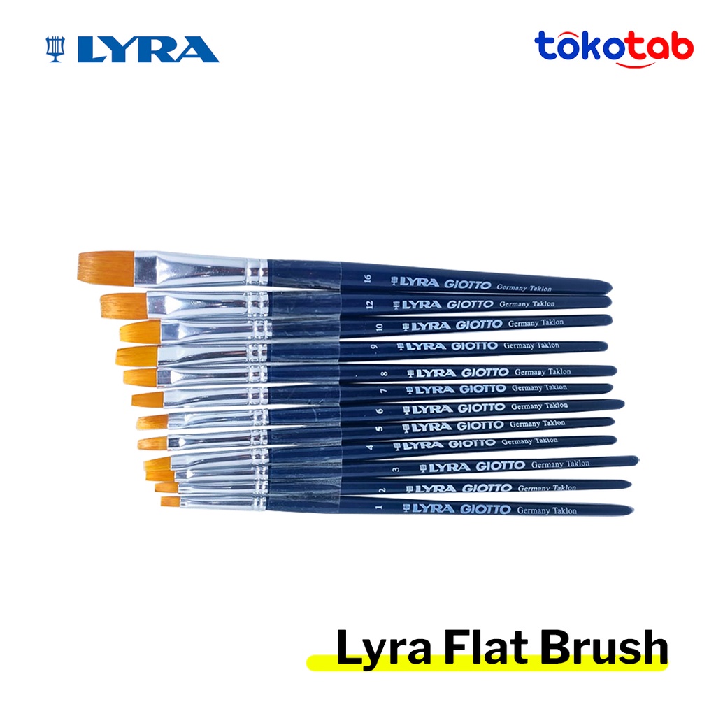 

Kuas Lukis LYRA GIOTTO Taklon Art Brush Flat Round