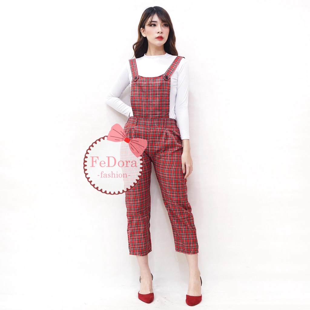 Fedorafashion BUNA OVERALL  WANITA BAJU  KODOK  CELANA 