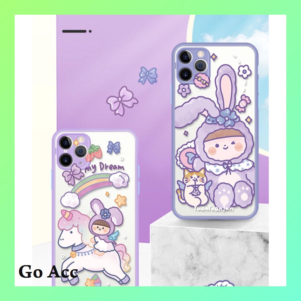 Softcase Unik Ungu Lilac Oppo Realme 5/C3,6/Narzo,7/20 Pro,7i/C17,8,C11 2021,C2,C20,C21,C15/C12/C25 Narzo 20/30A FM09 FM10