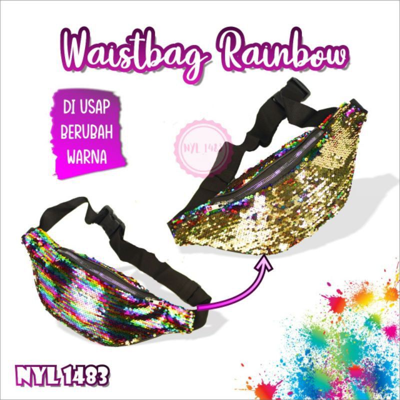 Waistbag Anak &amp; Remaja Sequin Terbaru / Tas Pinggang Anak &amp; Remaja Perempuan / Tas Waistbag Anak &amp; Remaja Sequin Bling-bling