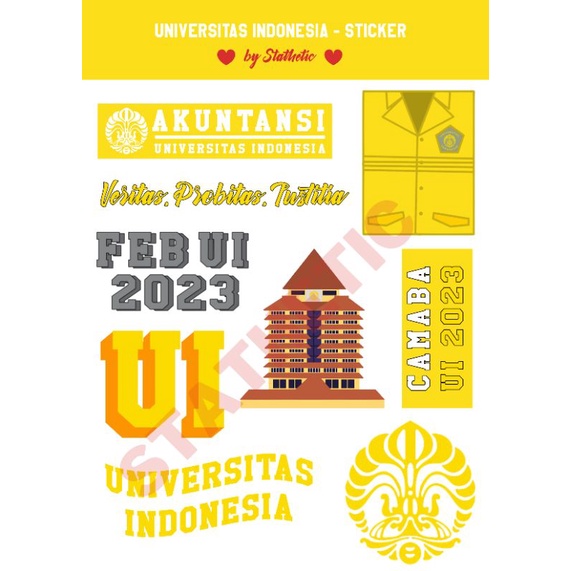 

[STATHETIC] STICKER KISS CUT_UNIVERSITAS INDONESIA (CAMABA AKUNTANSI UI 2023)