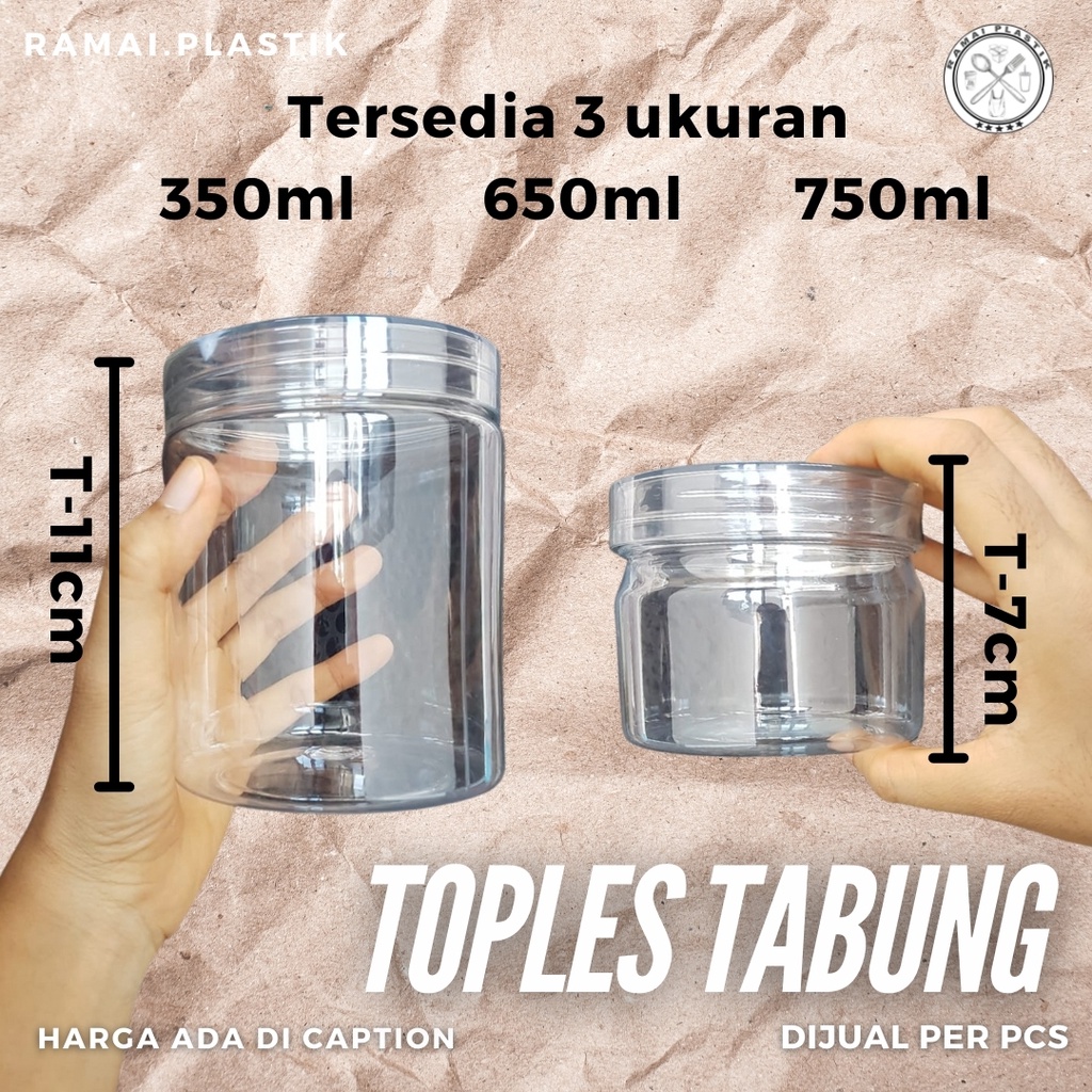 Toples Tabung/ Toples Plastik Bening ECER