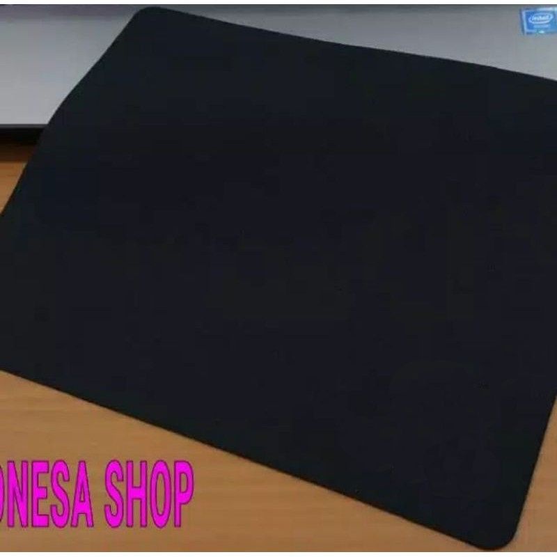 Mouse pad kotak polos TEBAL warna hitam / tatakan mouse/ alas mouse 21*25cm