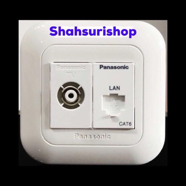 STOP KONTAK OUTLET TV + OUTLET DATA CAT6 CAT 6 + FRAME PANASONIC