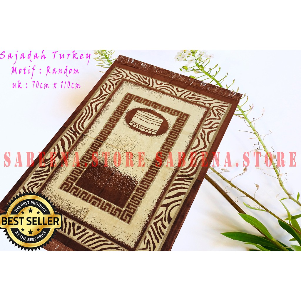 Sajadah Turkiye Turkey Bahan Bulu Ukuran Besar Termurah By Sabeena.Store