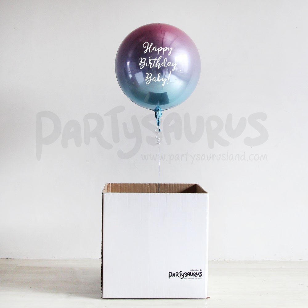 Aurora Ombre Orbz Floatbox Surprise Balon Box