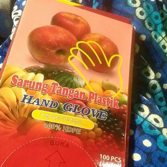 Sarung Tangan Plastik / Sarung Tangan Dapur / Sarung Tangan Masak Glove 1 Box Isi 100 Pc Berkualitas