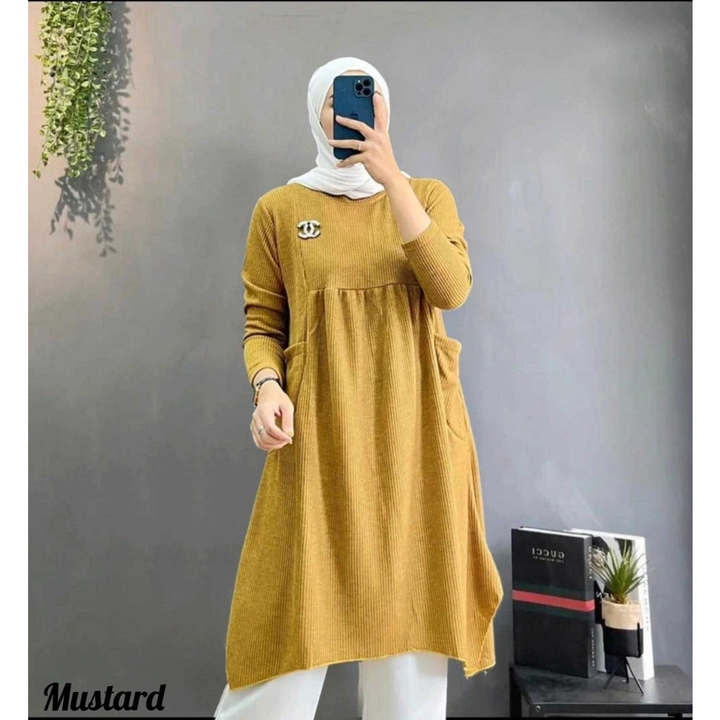 TUNIK MADLY FASHION WANITA TERLARIS / PAKAIAN WANITA LENGAN PANJANG TERBARU