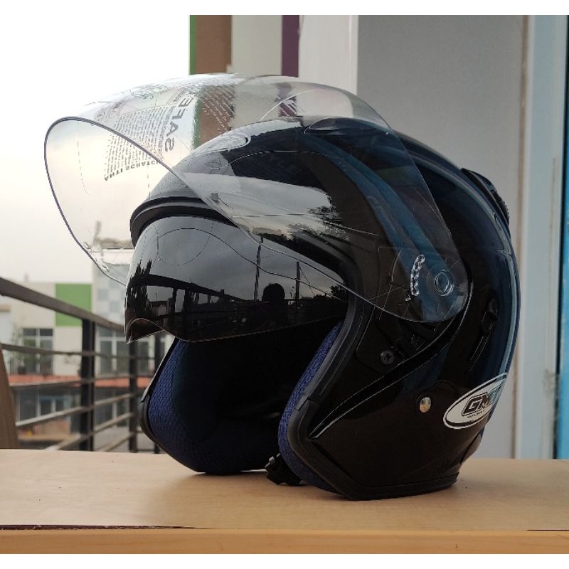 HELM DEWASA CEWEK COWOK CENTRO DAG BLACK GLOSS