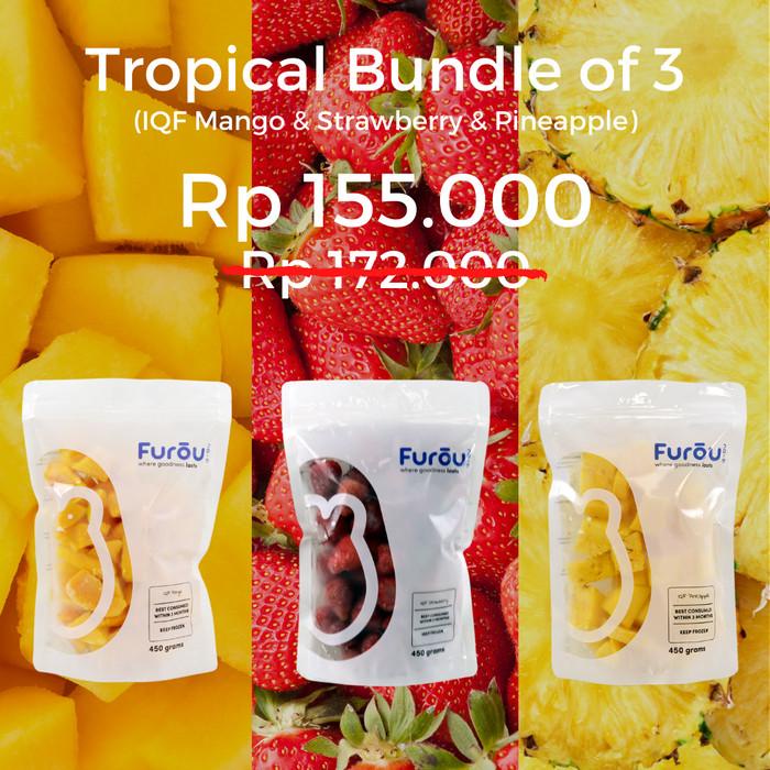 

Buah | Frozen Fruits (Iqf) | Tropical Bundle Of 3 | 1350 Gram Total
