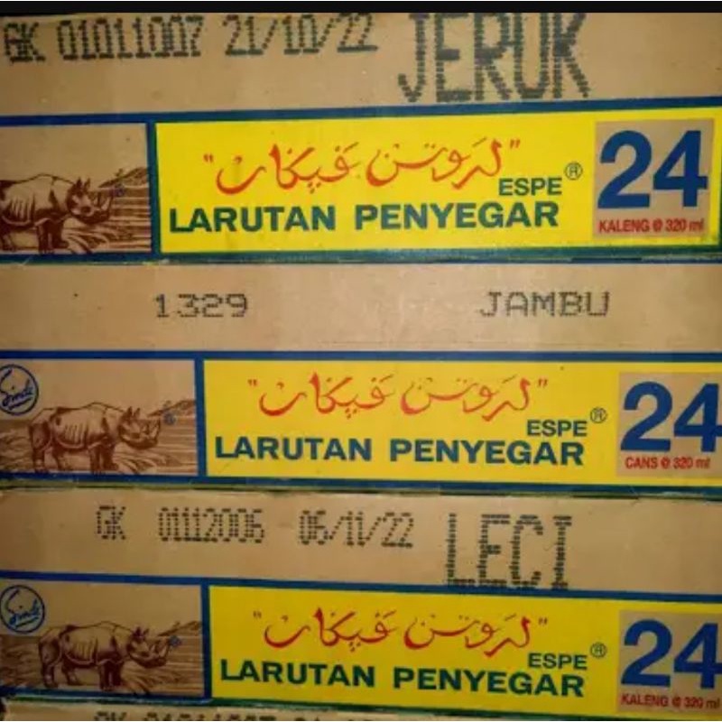 

Larutan Kaleng Cap Badak Karton Dus isi 24 kaleng Rasa Leci Jeruk Jambu