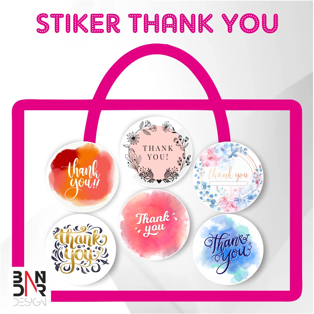Stiker Thank You Card Murah Aesthetic