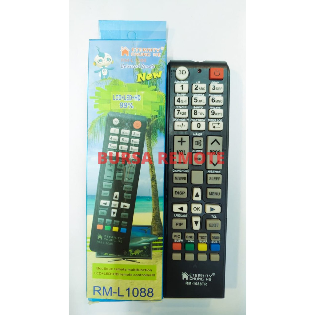 Remot / REMOTE TV POLYTRON MULTI LCD LED TIPE RM-L1088 / ECER DAN GROSIR