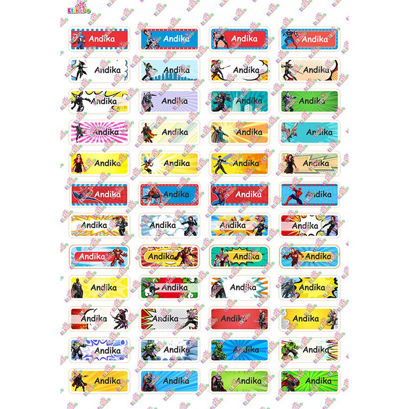 

LABEL NAMA AVENGERS 192 STIKER - ANTI AIR/ROBEK/LUNTUR -4 Nama AV1XS4