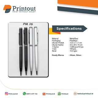 PULPEN CUSTOM PM 16 I FREE DESAIN | Shopee Indonesia