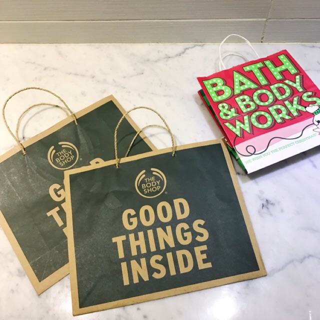 

Paperbag The Body Shop Bath & Body Works BBW TBS