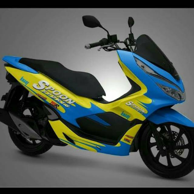 Decal full body Honda PCX variasi spoon sport pilihan striping sticker design bebas custom suka2