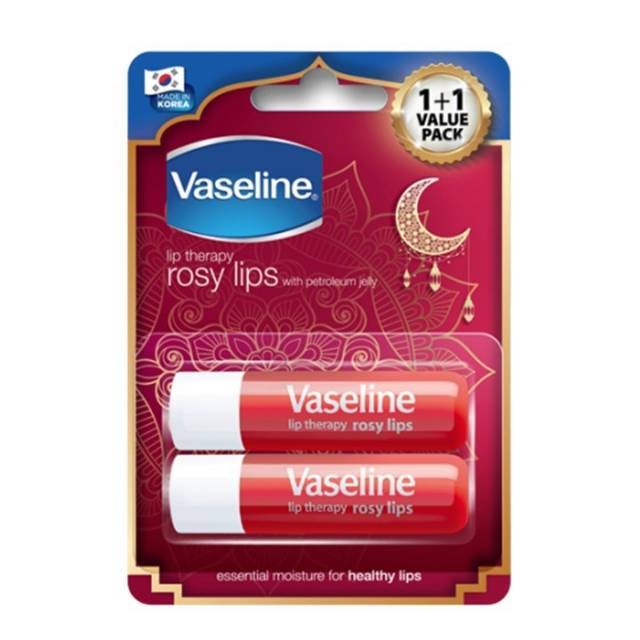 Twin Pack Vaseline Lip Therapy Rosy Lips Indonesia