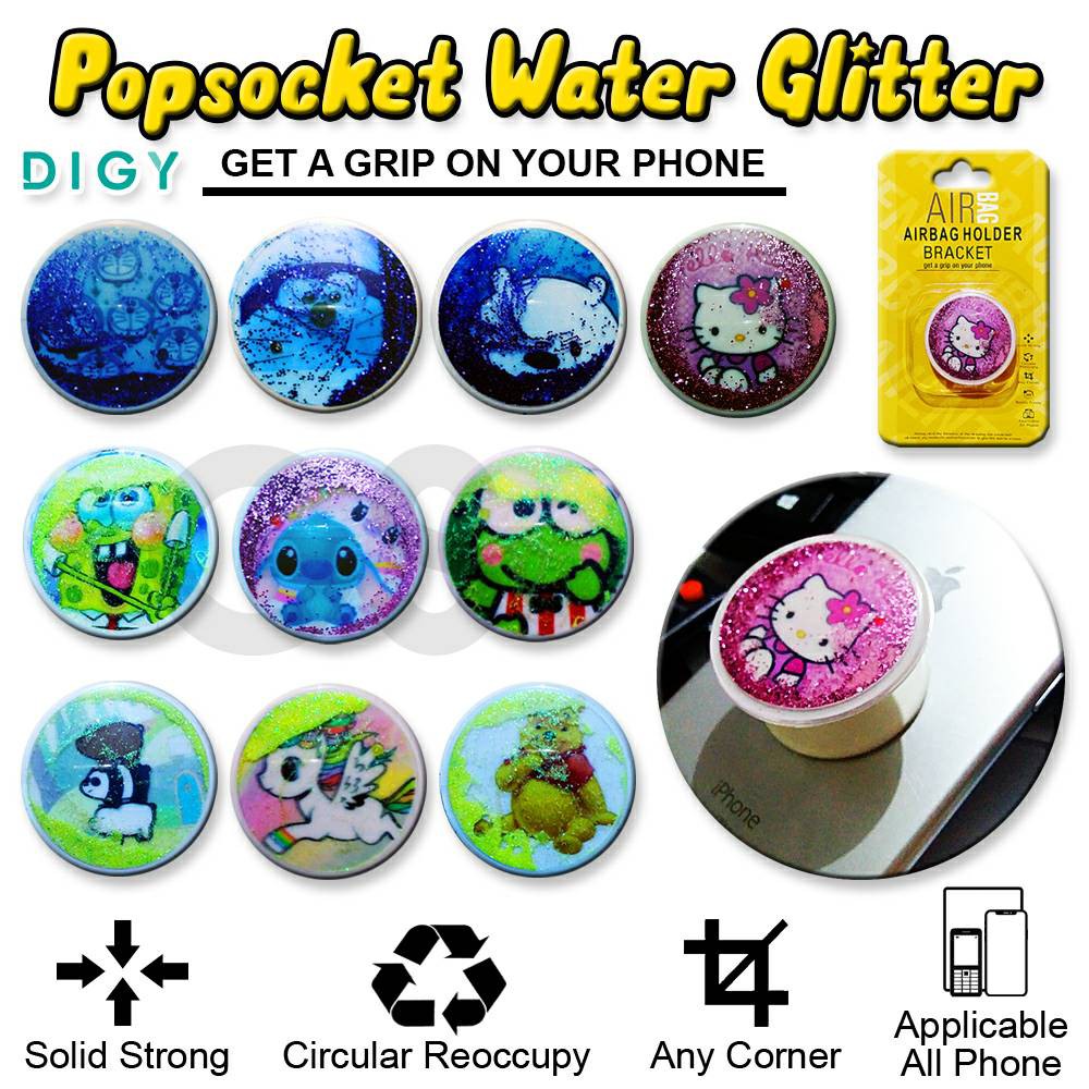 Pop Socket Water Glitter Popsocket