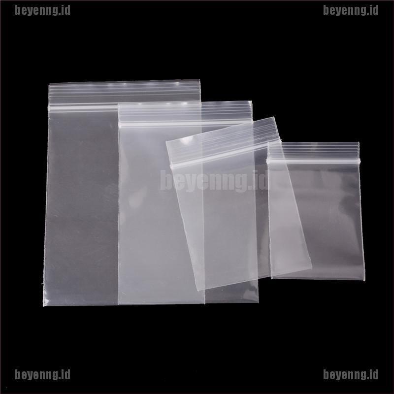 Bey 100pcs Kantong Plastik Tebal 0.12mm Dengan Zip Lock Resealable