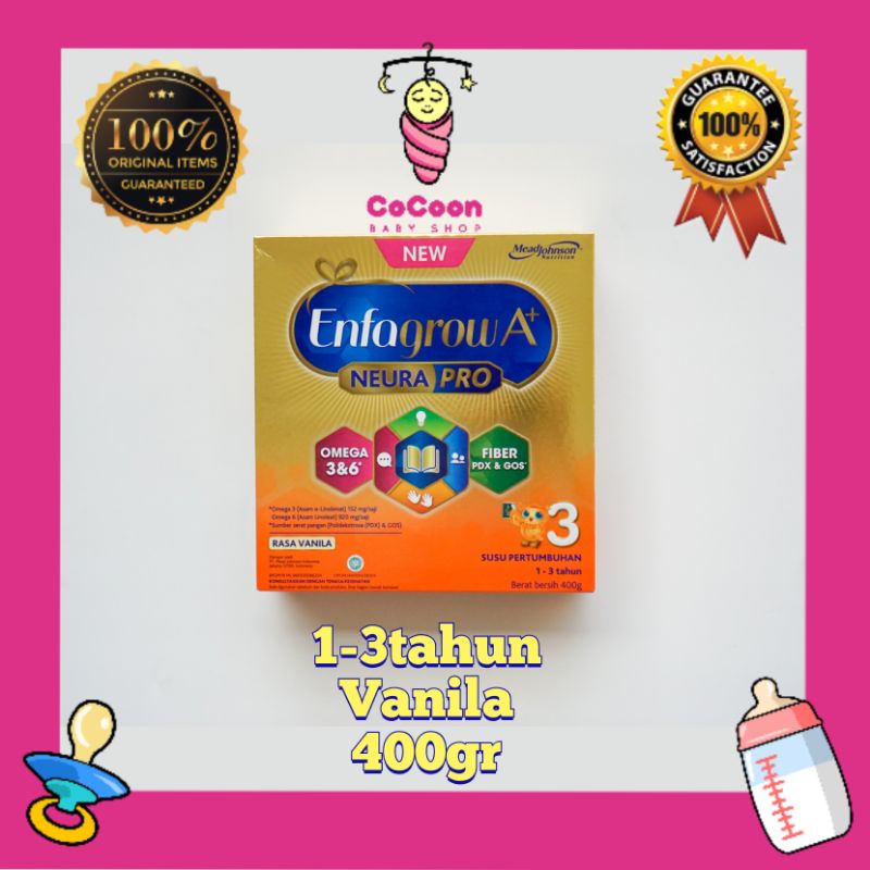 Susu Formula Balita Enfagrow A+ 3 Neura Pro 1-3 Tahun 400 gr Vanila