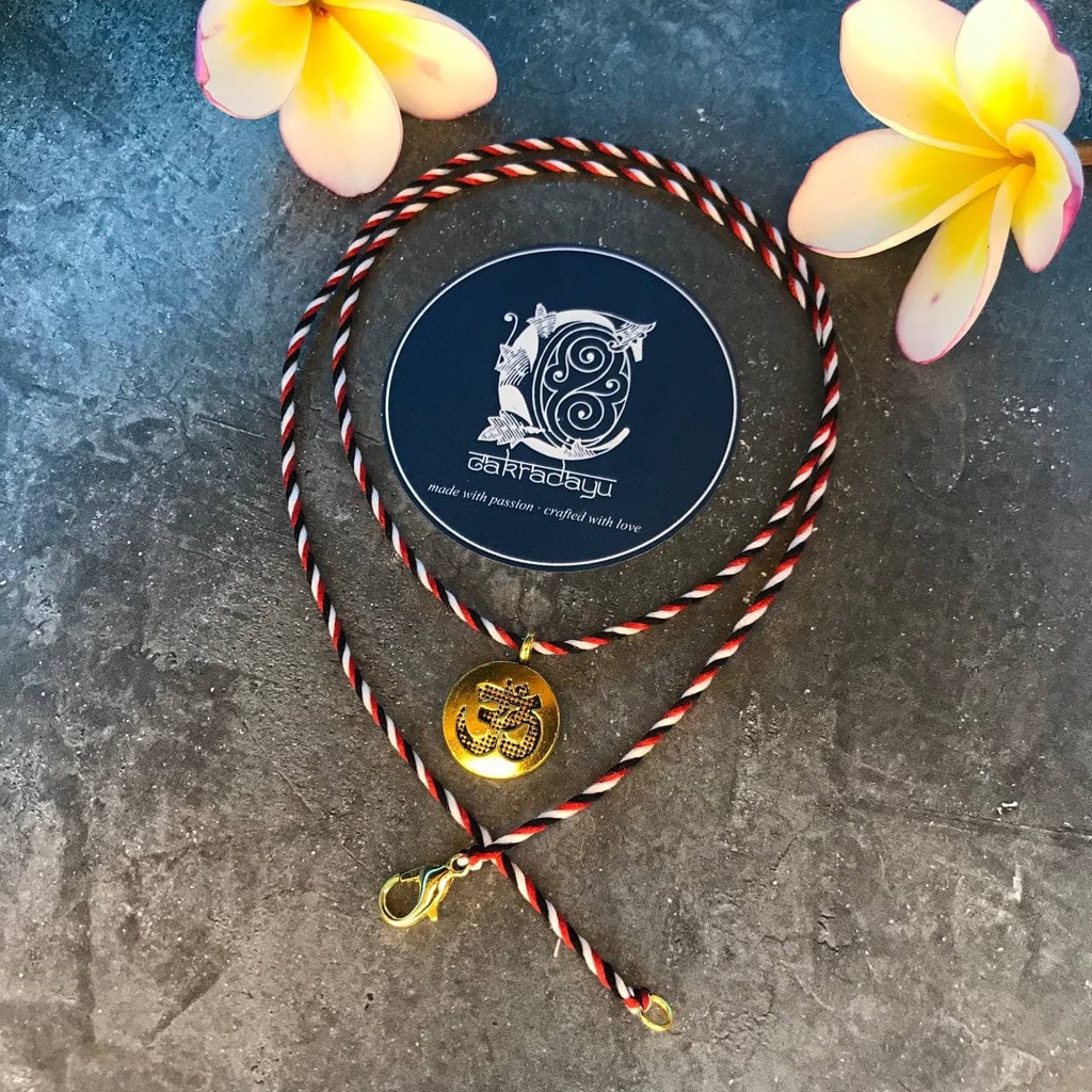 Kalung Tridatu Liontin Ongkara Omkara Gold Emas khas Bali Original