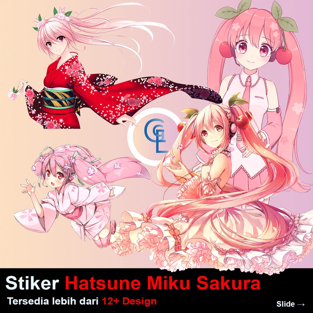 

Sticker Vocaloid Sakura Hatsune Miku Tumblr Laptop Hp Anime Premium