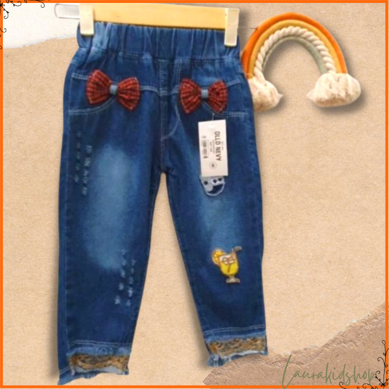 Celana Jeans Renda Anak Perempuan Kekinian 1-6 Tahun