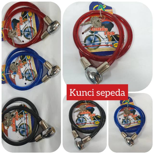 Kunci sepeda gembok untuk  kunci helm dan kunci pengamanan sepeda