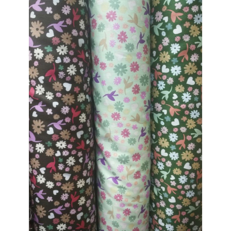 kain katun jepang motif love