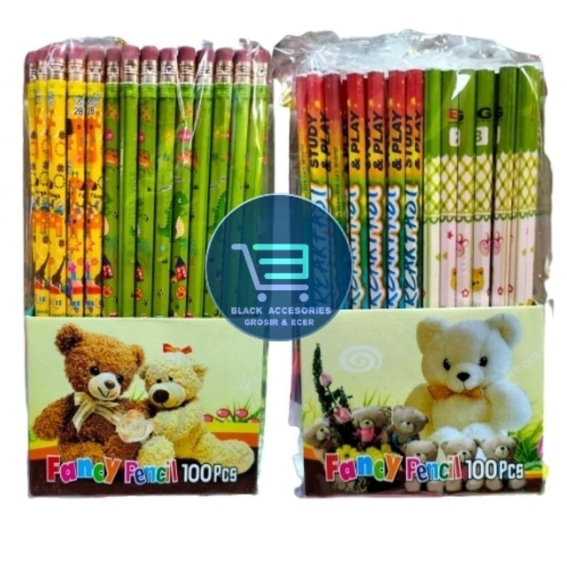 

Pensil 2B Murah Pancy pencil karakter isi 100 pcs