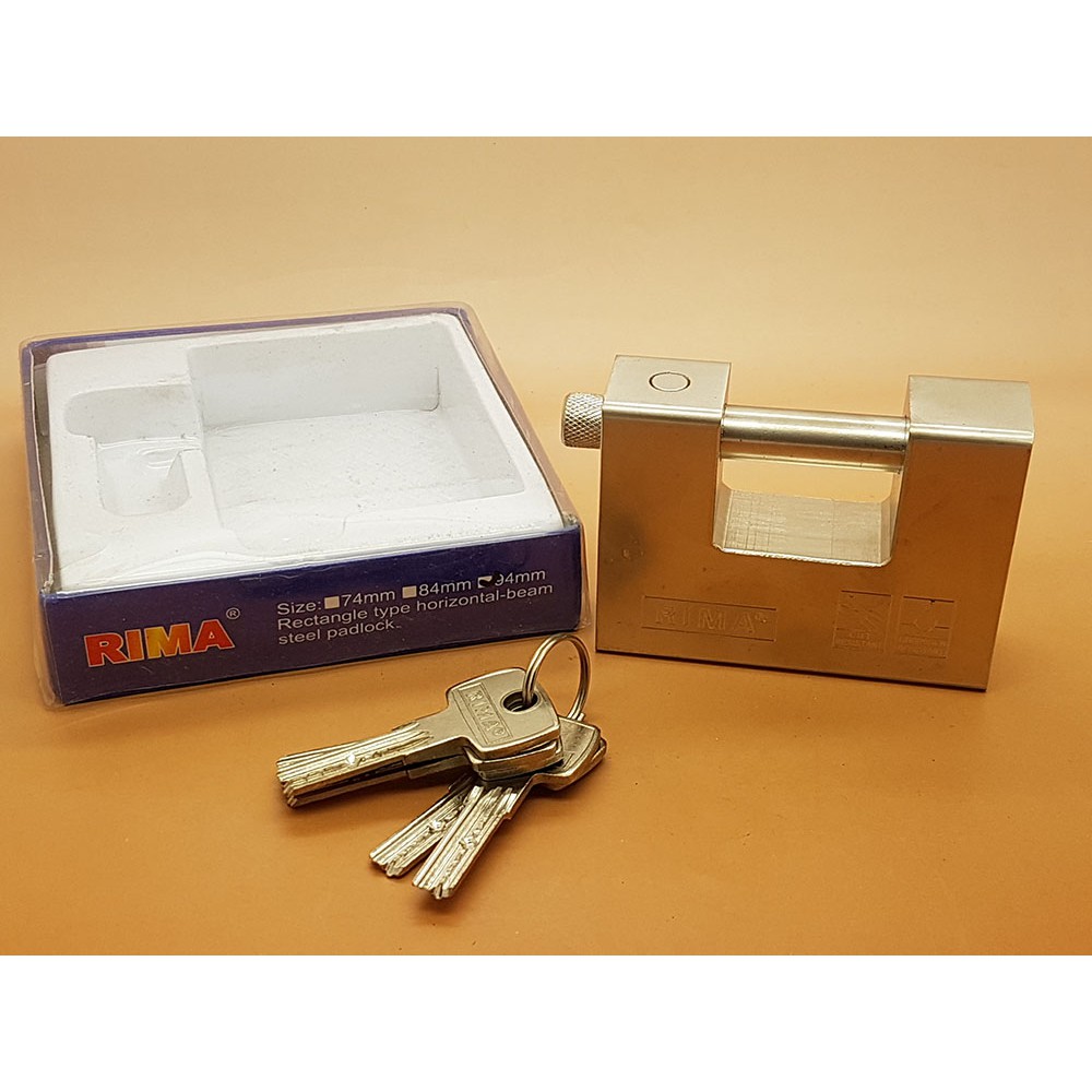Promo Gembok RIMA 94mm PADLOCK / Gembok Gudang & Pabrik ( anti potong ) Termurah