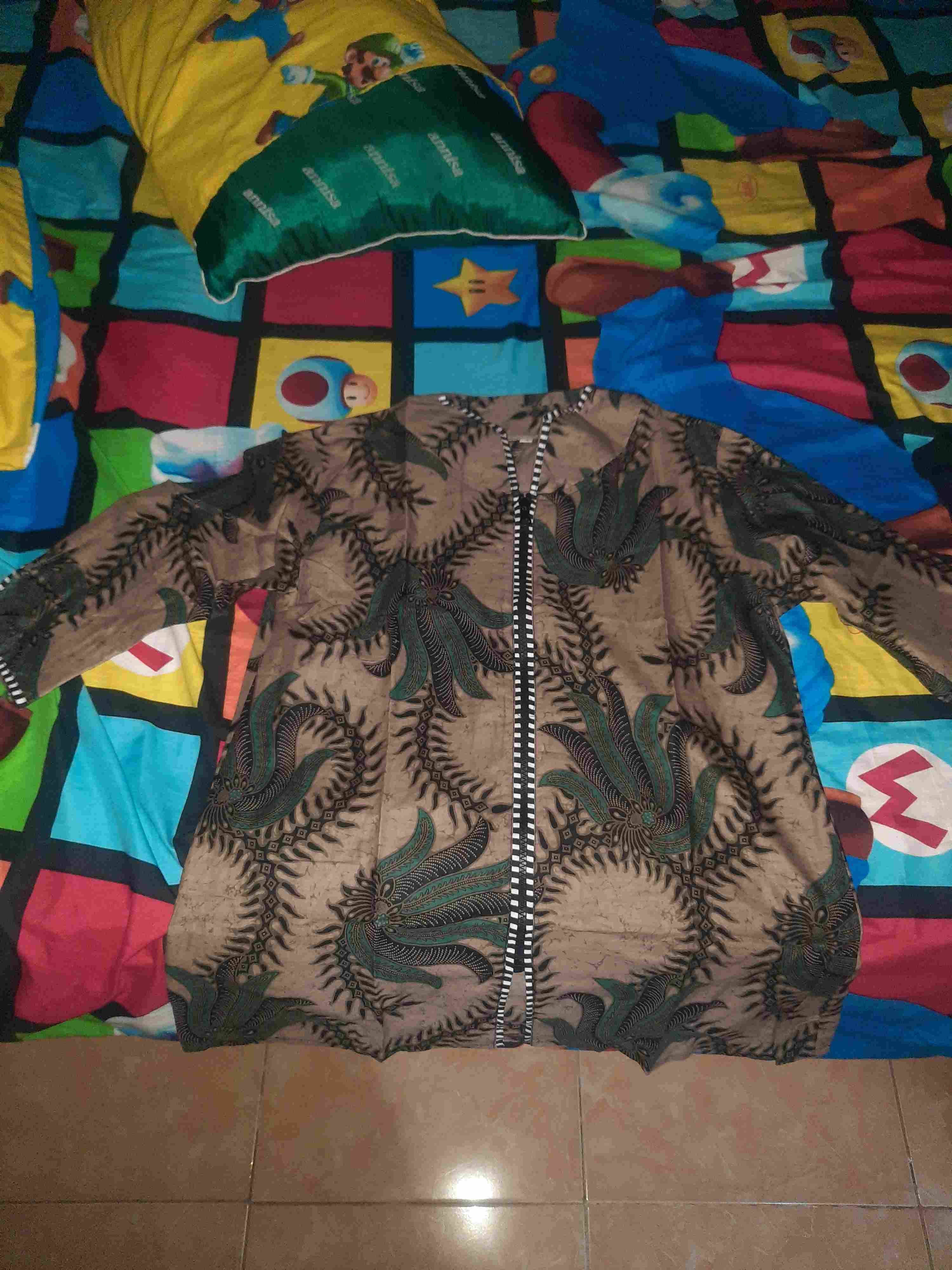 Tey-17 Batik Wanita Asj Sa Hrb026 Kenongo Kemeja Tosca Pendek