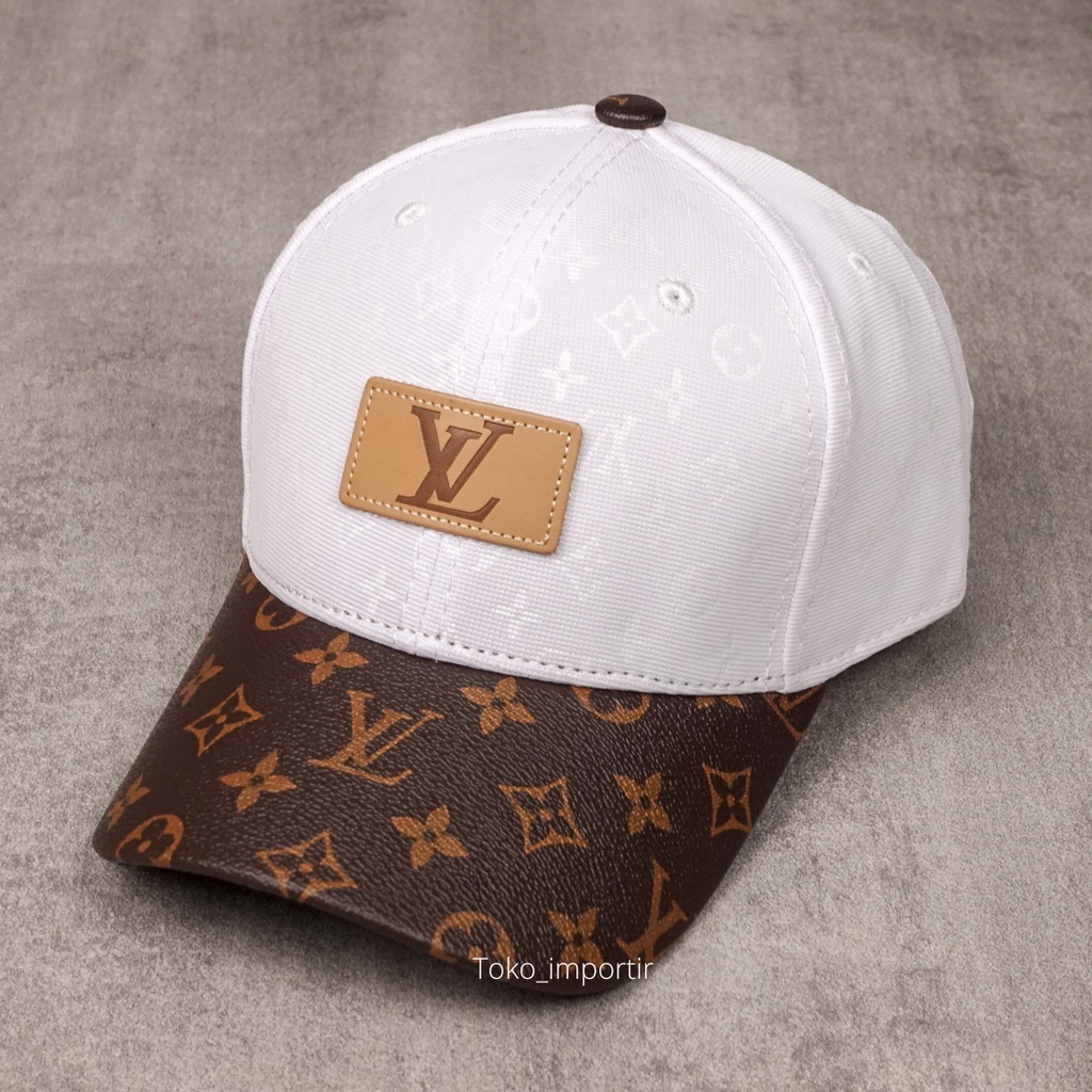 Topi LV Monogram Baseball Pria Import Mirror Original