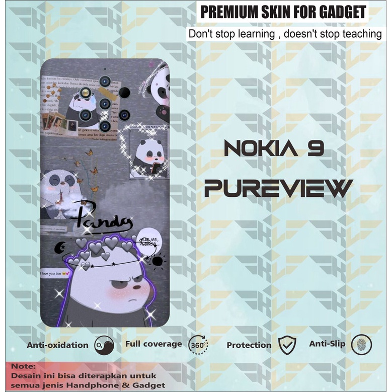 GARSKIN HANDPHONE 2PCS NOKIA 9 PUREVIEW  PANDA