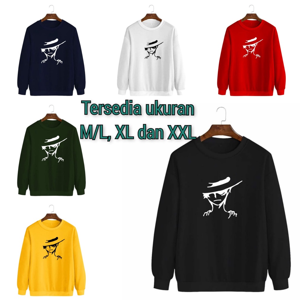 BISA COD / POLILE - BAJU SWEATER IUKPI / atasan lengan panjang / baju pria distro / LUFFY / sweater cowok / terbaru / terlaris