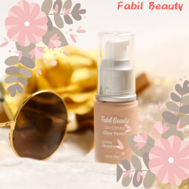 

Day Cream Glow Peach Fabil Kulit Normal Jerawat Berminyak Kering ringan wajah Daun Bidara