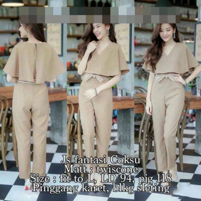 JC LQ JAMSUIT FANTASI / Jumpsuit wanita terbaru (ada 4 warna)