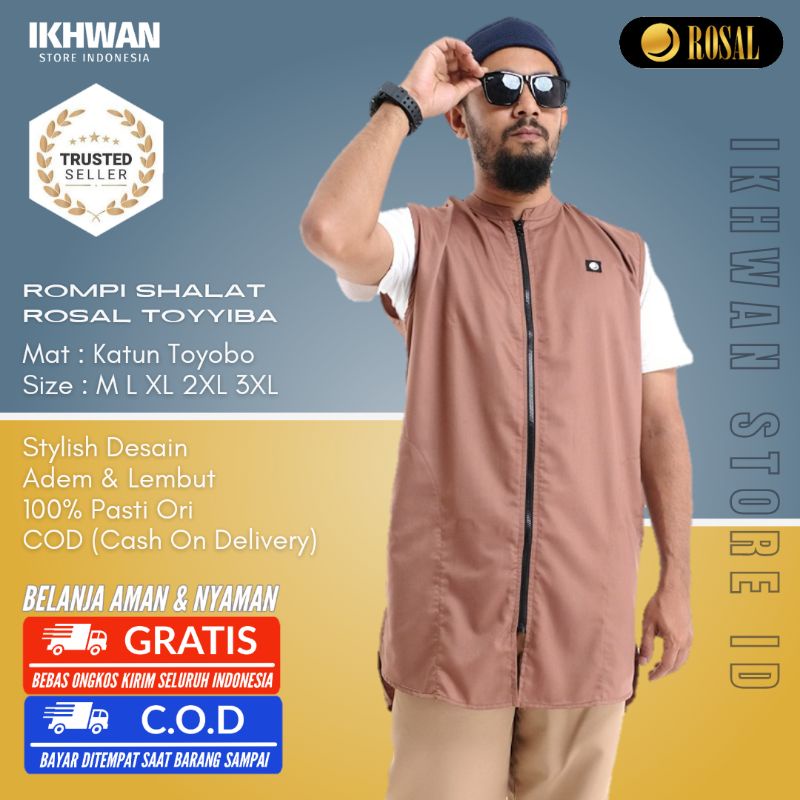 NEW Rompi Sholat ROSAL TOYYIBA PREMIUM - Baju Rompi Koko Kurta Pakistan pria muslim dewasa murah bah