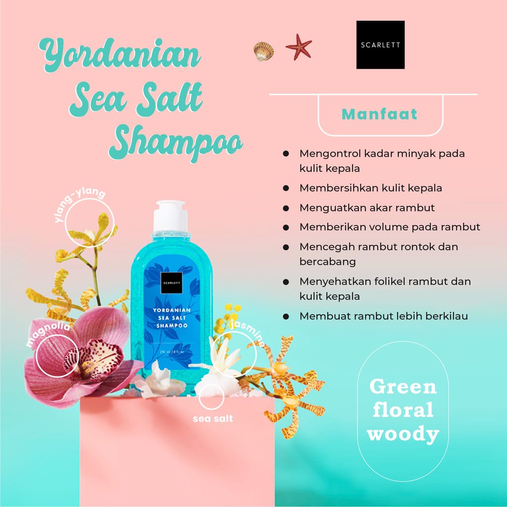 Scarlett Whitening Yordanian Sea Salt Shampoo / Yordanian Sea Salt Fragrance Conditioner